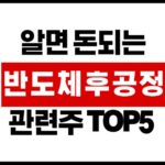 반도체 후공정 관련주 TOP5 4 반도체 후공정 관련주 TOP5 소개글 대표 이미지