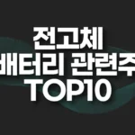 전고체 배터리 관련주 TOP10(대장주,수혜주,테마주) 6 전고체 배터리 관련주