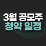 2025년 3월 공모주 청약 일정 총정리 6 3월 공모주 청약 일정