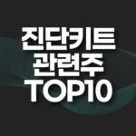 코로나 진단키트 관련주 TOP10(신종 코로나 관련주) 4 진단키트 관련주 TOP10