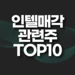 인텔 매각 수혜주 TOP10(TSMC,머스크 인텔 매각 관련주) 5 인텔 매각 수혜주 TOP10