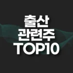 출산 관련주 TOP10(대장주,수혜주) 6 출산 관련주 top10