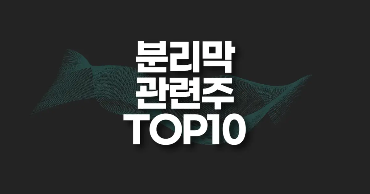 분리막 관련주 썸네일